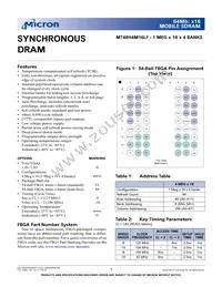 MT48H4M16LFB4-8 IT TR Datasheet Cover