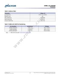 MT48LC2M32B2TG-6A IT:JTR Datasheet Page 2