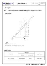 MT5470A-LWT Datasheet Page 2