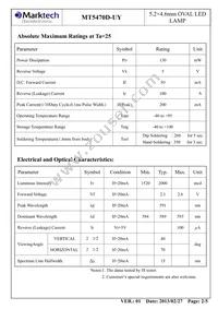 MT5470D-UY Datasheet Page 3