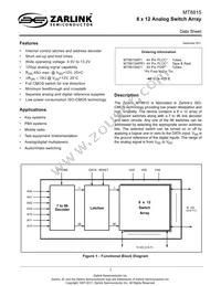 MT8815APR1 Datasheet Cover