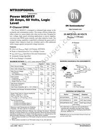 MTD20P06HDLT4 Datasheet Cover