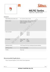 MU92-5001 Datasheet Cover