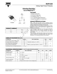 MUR1520 Datasheet Cover