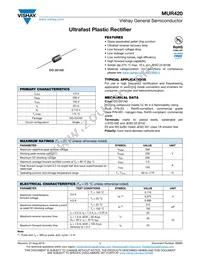 MUR420-E3/73 Datasheet Cover