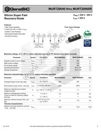 MURT20060R Datasheet Cover