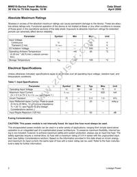 MW010C Datasheet Page 2