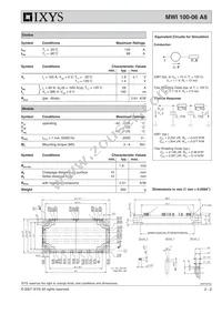 MWI100-06A8 Datasheet Page 2