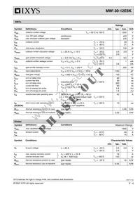 MWI30-12E6K Datasheet Page 2