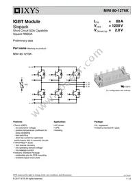 MWI80-12T6K Datasheet Cover