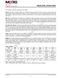 MX25L25835EMI-10G Datasheet Page 21