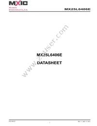 MX25L6406EMBI-12G Datasheet Cover