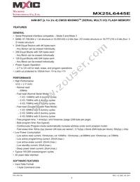 MX25L6445EZNI-10G Datasheet Page 5
