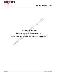 MX25L6475EM2I-10G Datasheet Cover