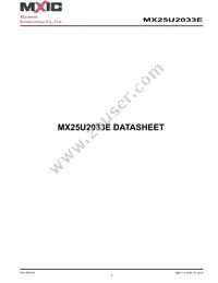 MX25U2033EZUI-12G Datasheet Cover