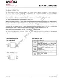 MX25V2006EZNI-13G Datasheet Page 5