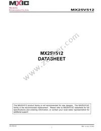 MX25V512ZUI-20G Datasheet Cover
