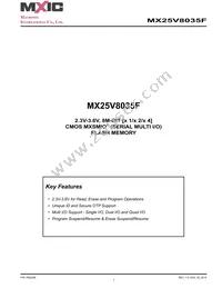 MX25V8035FZUI Datasheet Cover