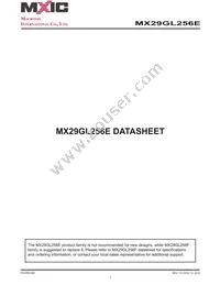 MX29GL256ELXFL-90Q Datasheet Cover