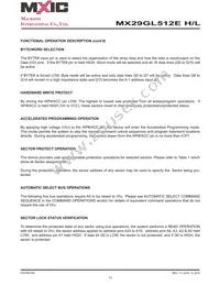 MX29GL512ELXFI-10Q Datasheet Page 12