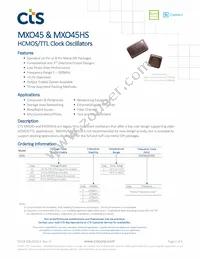 MXO45HS-21.5000 Datasheet Cover