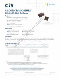 MXO45HSTLV-6C-37M0560 Datasheet Cover