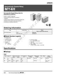 MY4H-US AC12 Datasheet Cover