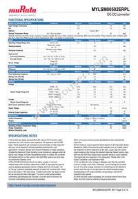 MYLSM00502ERPL Datasheet Page 3