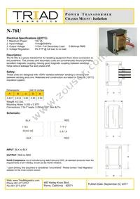 N-76U Datasheet Cover