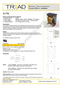 N-77U Datasheet Cover