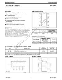 N74F1244D Datasheet Page 2