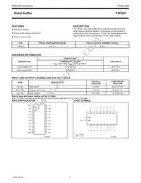 N74F241D Datasheet Page 2