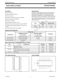 N74F244BN Datasheet Page 2