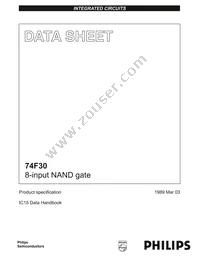 N74F30N Datasheet Cover