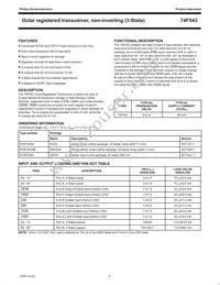 N74F543N Datasheet Page 2