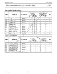 N74F543N Datasheet Page 7