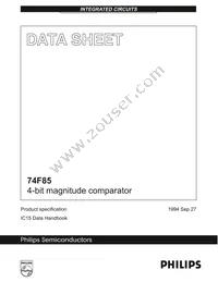 N74F85D Datasheet Cover