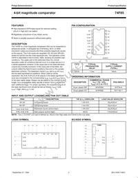 N74F85D Datasheet Page 2