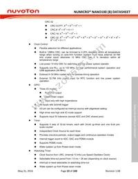 NANO120KE3BN Datasheet Page 23