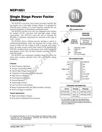 NCP1651DR2 Datasheet Cover