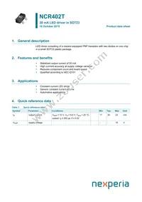 NCR402TR Datasheet Cover