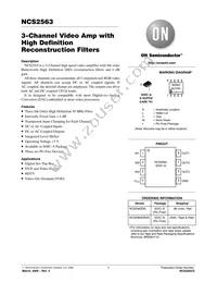 NCS2563DG Datasheet Cover