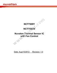 NCT7509W Datasheet Cover