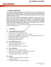 NCT7509W Datasheet Page 5