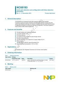 NCX8193GUX Datasheet Cover