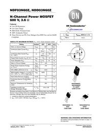 NDF03N60ZH Datasheet Cover