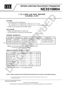 NE3510M04-T2-A Datasheet Cover