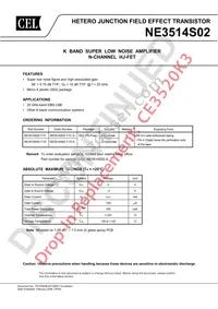 NE3514S02-A Datasheet Cover