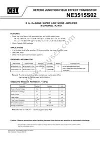 NE3515S02-T1D-A Datasheet Cover