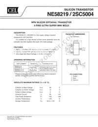 NE58219-T1-A Datasheet Cover